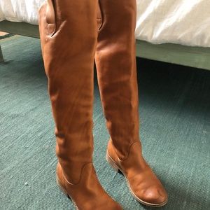 Knee High Brown Leather Boots